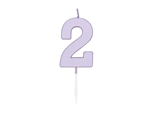 Globos Cake candle 4.5cm Pastel Lilac no. 2