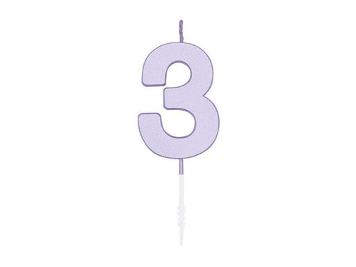Globos Cake candle 4.5cm Pastel Lilac no. 3