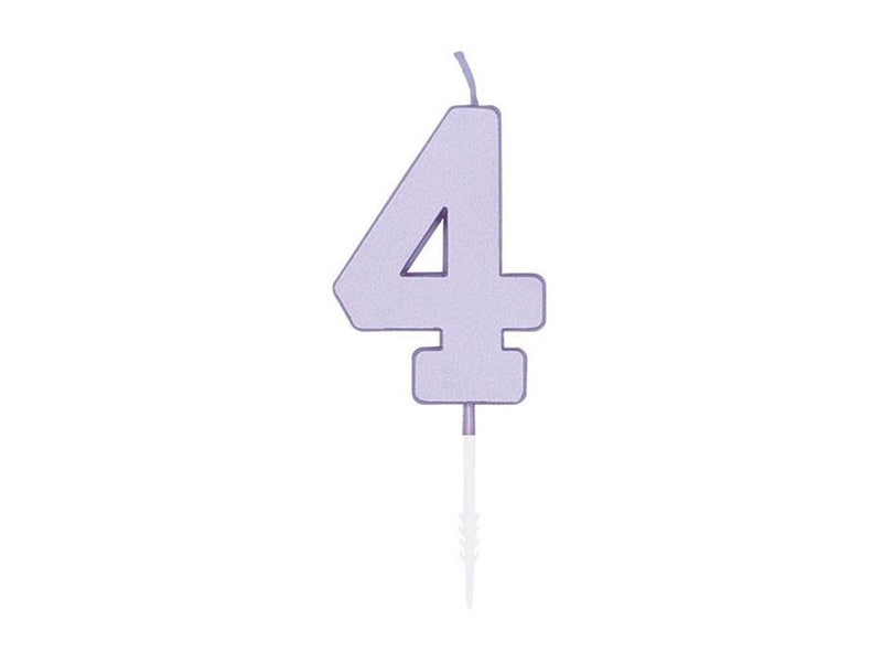 Globos Cake candle 4.5cm Pastel Lilac no. 4