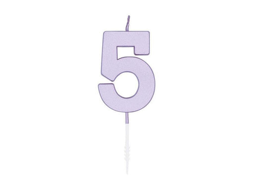 Globos Cake candle 4.5cm Pastel Lilac no. 5