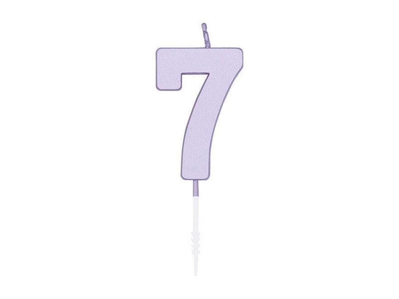 Globos Cake candle 4.5cm Pastel Lilac no. 7