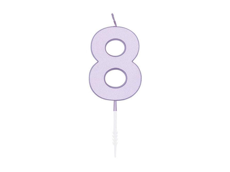 Globos Cake candle 4.5cm Pastel Lilac no. 8