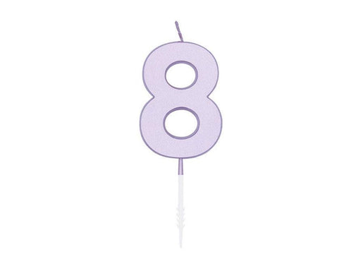 Globos Cake candle 4.5cm Pastel Lilac no. 8