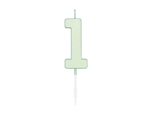 Globos Cake candle 4.5cm Pastel Mint no. 1