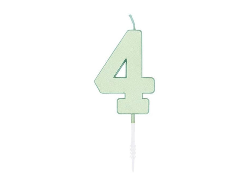 Globos Cake candle 4.5cm Pastel Mint no. 4