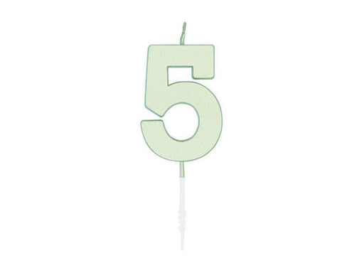 Globos Cake candle 4.5cm Pastel Mint no. 5