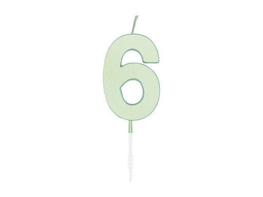 Globos Cake candle 4.5cm Pastel Mint no. 6
