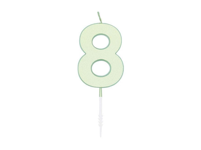 Globos Cake candle 4.5cm Pastel Mint no. 8