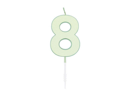 Globos Cake candle 4.5cm Pastel Mint no. 8