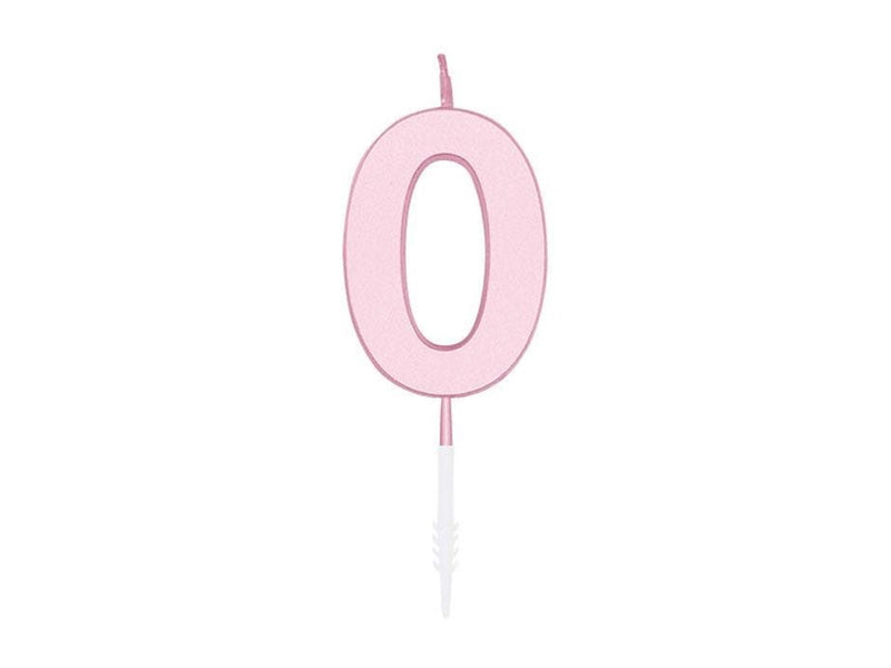 Globos Cake candle 4.5cm Pastel Pink no. 0