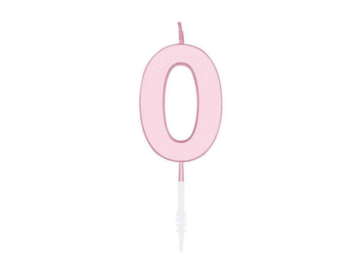 Globos Cake candle 4.5cm Pastel Pink no. 0