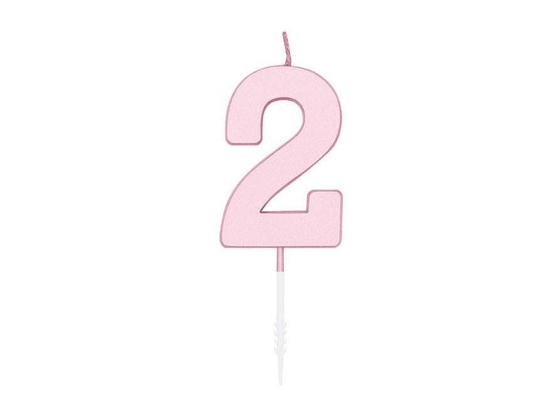 Globos Cake candle 4.5cm Pastel Pink no. 2