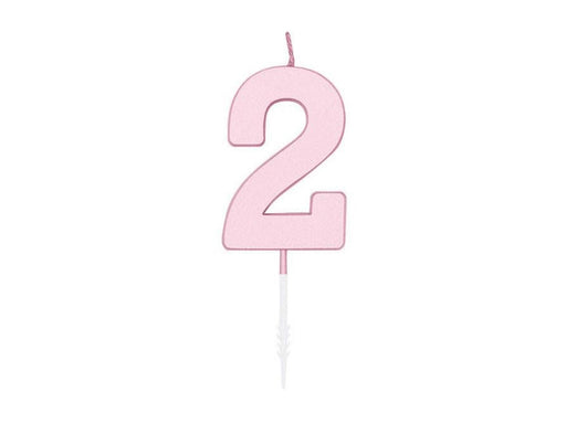 Globos Cake candle 4.5cm Pastel Pink no. 2