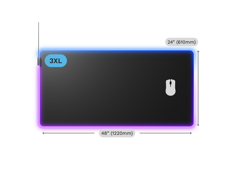 Glorious Mouse Pad 2 GLED 3XL Black