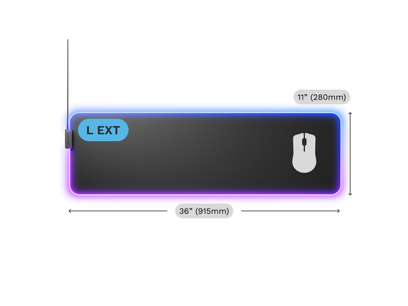 Glorious Mouse Pad 2 GLED Large Extended Black