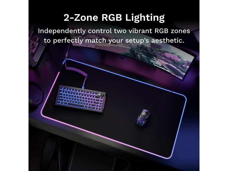 Glorious Mouse Pad 2 GLED Large Extended Black