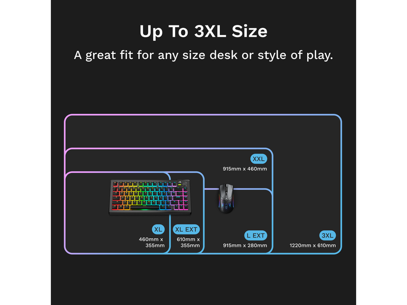 Glorious Mouse Pad 2 GLED XL Black