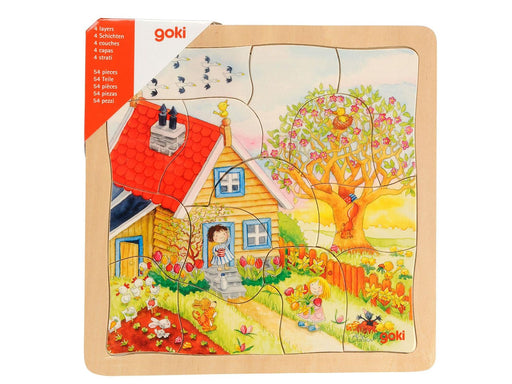 Goki 4-layer Puzzle Seasons 54pcs. Holz