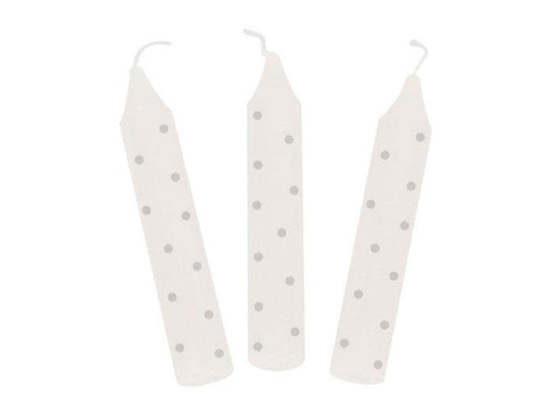Goki Birthday Candles with Gray Dots 10 pcs.