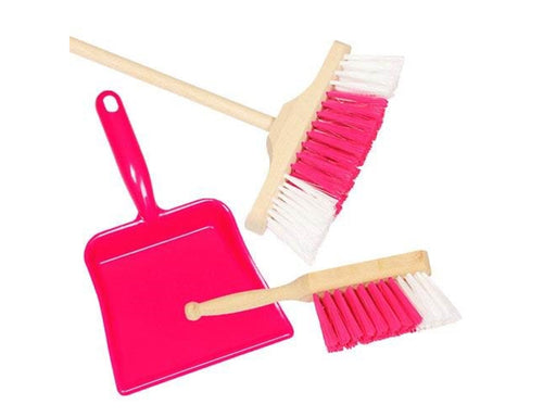 Goki Broom Dustpan & Tin Pink