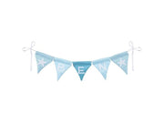 Goki Fabric Bunting Make Blue with 10 Flags and Alphabet Characters