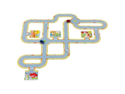 Goki - Floor Puzzle Roads with 2 Vehicles 47pcs. 2D Puzzles