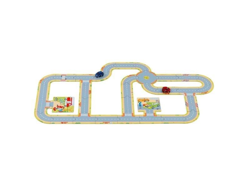 Goki - Floor Puzzle Roads with 2 Vehicles 47pcs. 2D Puzzles