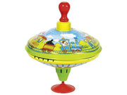 Goki - Humming top with wooden handle train