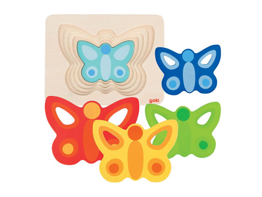 Goki Layer Puzzle Butterfly 5 Layers Holz