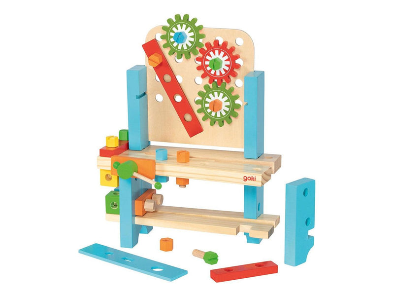 Goki My First Wooden Workbench 57pcs.
