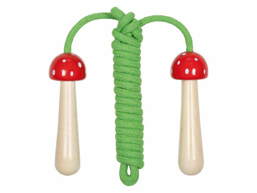 Goki Skipping Rope Wooden Handles Mushroom