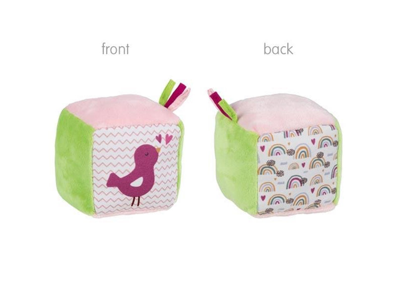 Goki Soft Cube with Crinkle Foil and Bell Bird