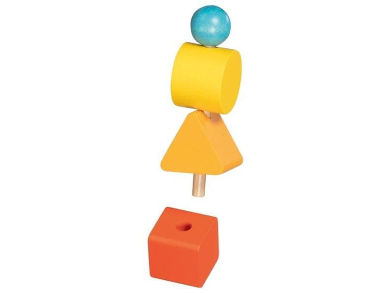 Goki Wooden Activity Cube Beatbox and Motor Skills Spiral