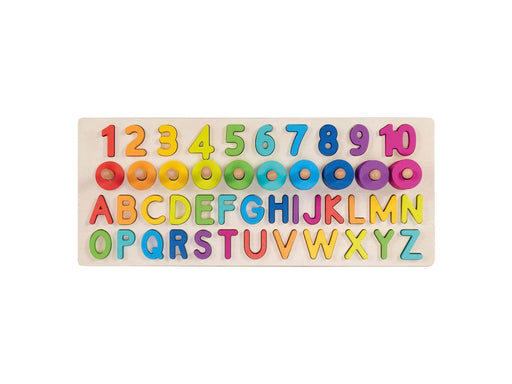 Goki Wooden Alphanumeric Puzzle 91 pieces. Holz