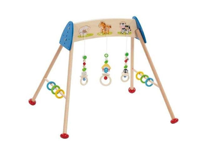 Goki Wooden Baby Gym Farm Animals with Sound