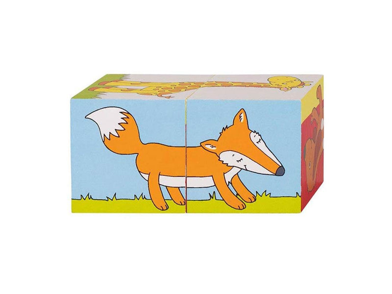 Goki Wooden Block Puzzle Animals 2 pcs. Block