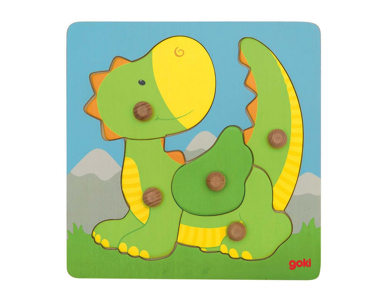 Goki Wooden Bubble Puzzle Dragon 5 Holz