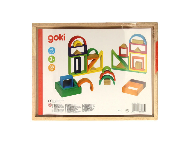 Goki Wooden Building Shapes Fantasy 38pcs