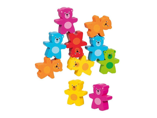 Goki Wooden Colors Bears Stacking Game 9 pcs.