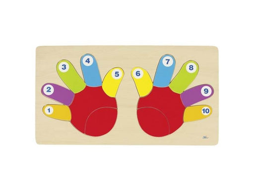 Goki Wooden Counting Puzzle Hand 14 pcs. Holz