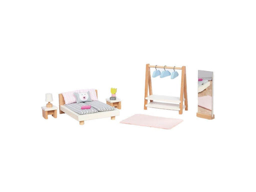 Goki Wooden Doll Furniture Bedroom 18pcs.