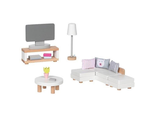 Goki Wooden Doll Furniture Living Room 15 pieces.