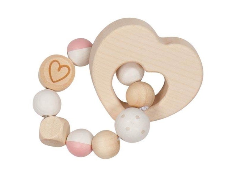 Goki Wooden Gripping Ring Heart