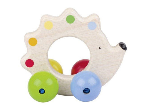 Goki Wooden Gripping Ring Hedgehog Color