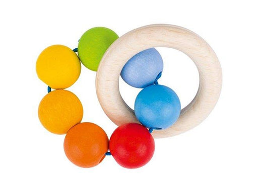 Goki Wooden Gripping Ring Rainbow