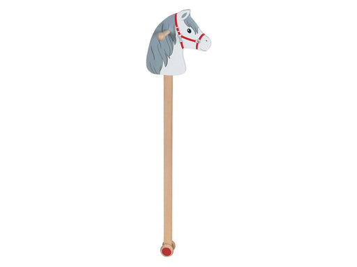 Goki Wooden Hobby Horse White with Gray Mane