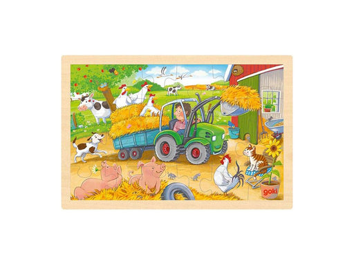 Goki Wooden Jigsaw Puzzle Tractor 24 pcs. Holz