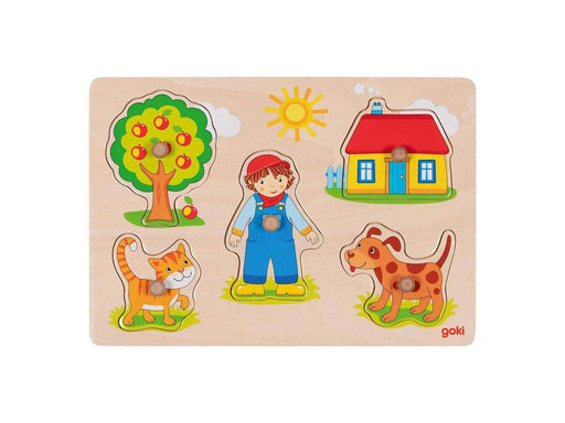 Goki Wooden Knob Puzzle 5 pcs.