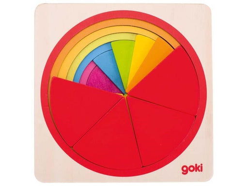 Goki Wooden Layer Puzzle Circle 21pcs. Holz
