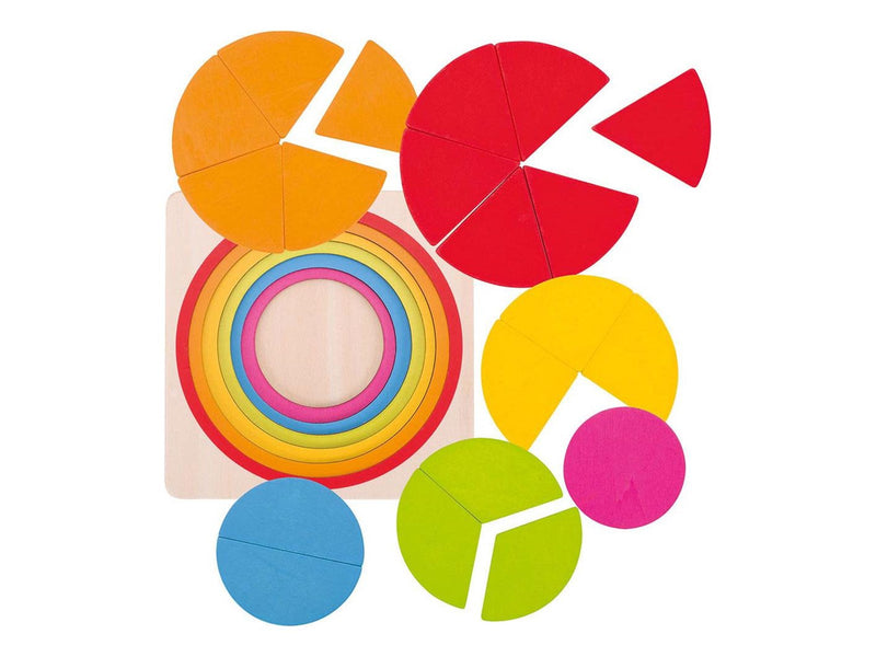 Goki Wooden Layer Puzzle Circle 21pcs. Holz